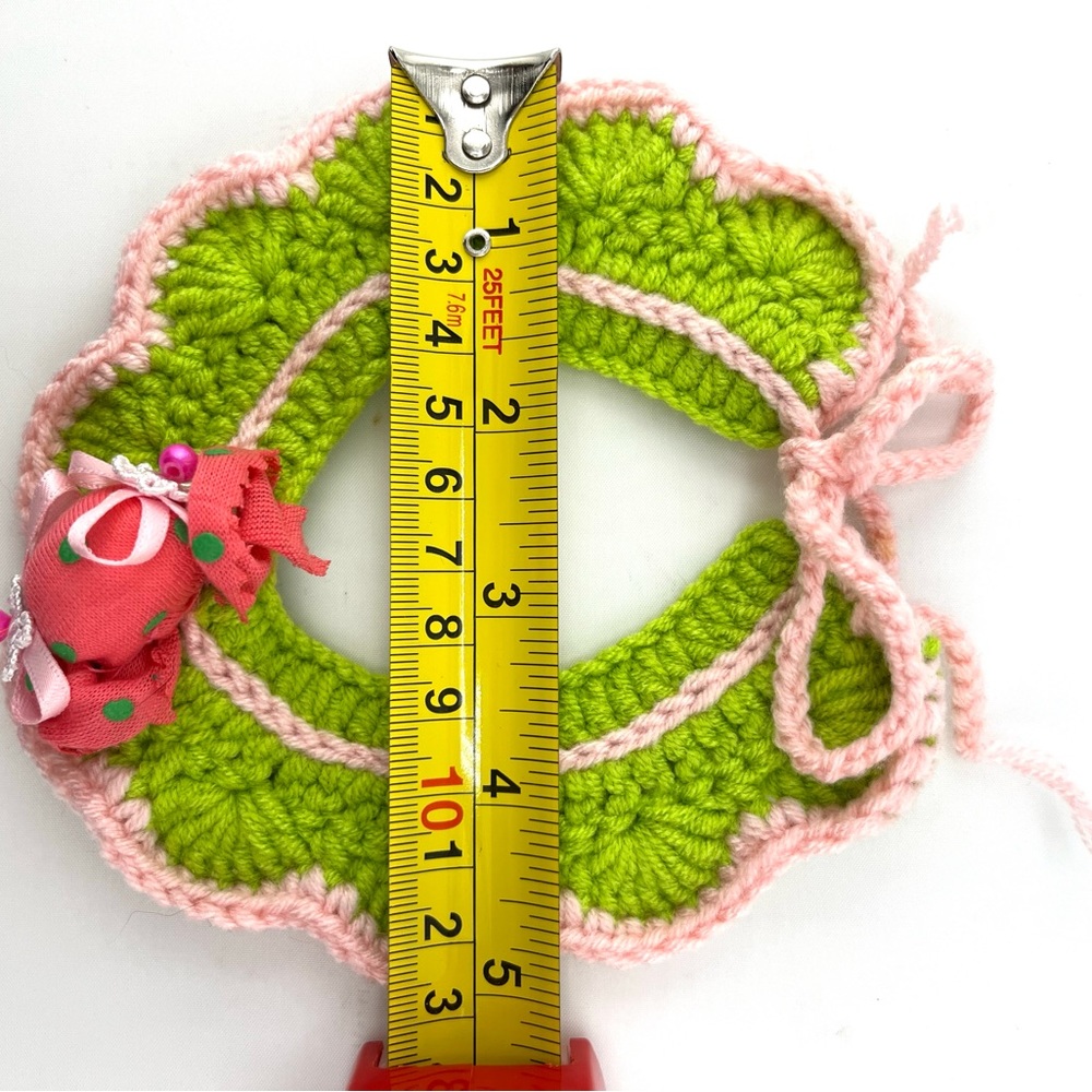 Handmade crocheted pet collar - Picture 3 of 5